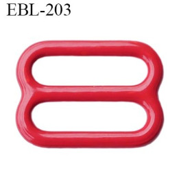barrette réglette  16 mm de réglage de bretelle  soutien gorge en métal laqué rouge brillant   largeur intérieur 16 mm