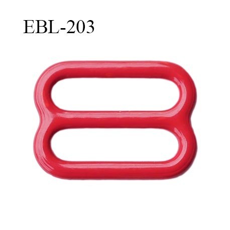 barrette réglette 16 mm de réglage de bretelle soutien gorge en métal laqué rouge brillant largeur intérieur 16 mm