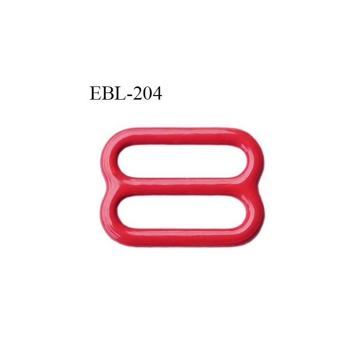 barrette réglette  20 mm de réglage de bretelle  soutien gorge en métal laqué rouge brillant   largeur intérieur 20 mm
