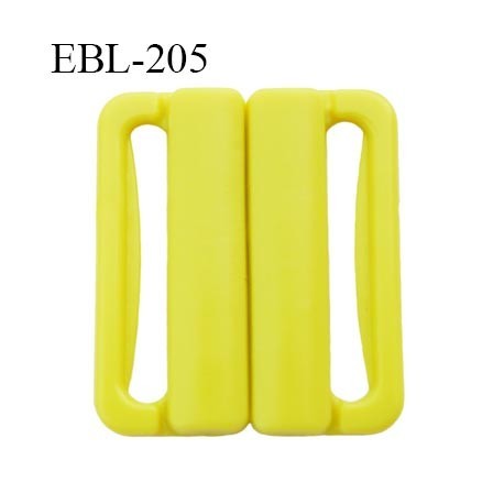 boucle clip 15 mm attache réglette pvc spécial maillot de bain couleur jaune largeur intérieur 15 mm haut de gamme