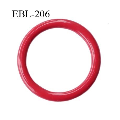 Anneau 6 mm de réglage de bretelle soutien gorge en métal laqué rouge brillant diamètre intérieur 6 mm diamètre extérieur 9 mm
