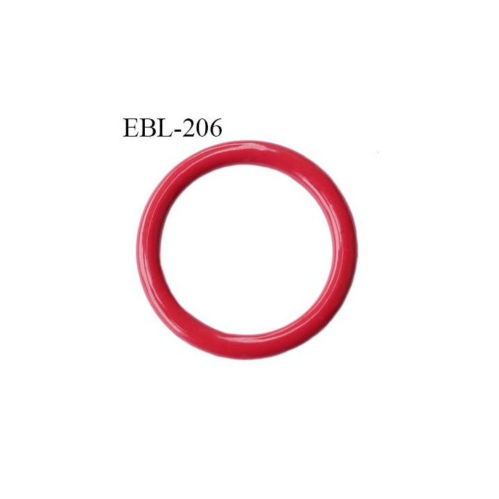 Anneau  6 mm de réglage de bretelle  soutien gorge en métal laqué rouge brillant diamètre intérieur 6 mm diamètre extérieur 9 mm