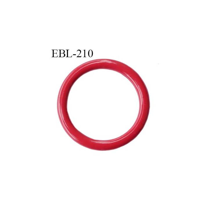 Anneau 13 mm de réglage bretelle  soutien gorge en métal laqué rouge brillant diamètre intérieur 13 mm diamètre extérieur 15mm