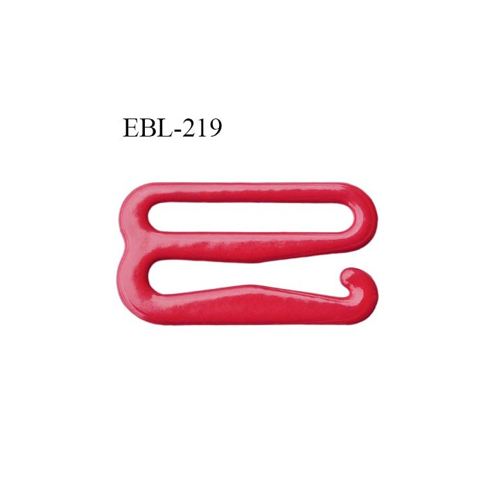Crochet 13 mm de réglage bretelle  soutien gorge en métal laqué rouge brillant largeur intérieur 13 mm largeur extérieur 17 mm