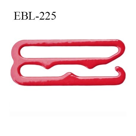 Crochet 23 mm de réglage bretelle soutien gorge en métal laqué rouge brillant largeur intérieur 23 mm largeur extérieur 27 mm