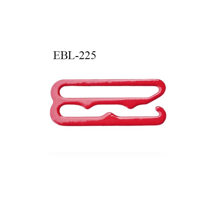 Crochet 23 mm de réglage bretelle  soutien gorge en métal laqué rouge brillant largeur intérieur 23 mm largeur extérieur 27 mm