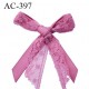Noeud décor dentelle lingerie couleur vieux rose haut de gamme largeur 43 mm hauteur 46 mm haut de gamme