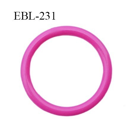 anneau 15 mm en pvc couleur fushia diamètre intérieur 15 mm diamètre extérieur 19.5 mm épaisseur 2 mm