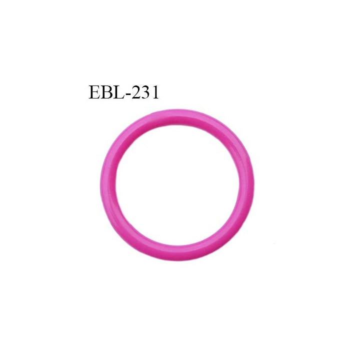 anneau 15 mm en pvc  couleur fushia diamètre intérieur 15 mm diamètre extérieur 19.5 mm épaisseur 2 mm