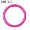 anneau 15 mm en pvc couleur fushia diamètre intérieur 15 mm diamètre extérieur 19.5 mm épaisseur 2 mm