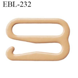 Crochet 12 mm de réglage de bretelle  soutien gorge en métal chair brillant largeur intérieur 12 mm largeur extérieur 17 mm