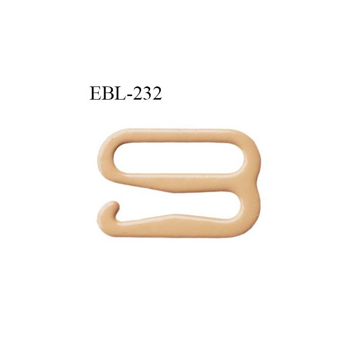 Crochet 12 mm de réglage de bretelle  soutien gorge en métal chair brillant largeur intérieur 12 mm largeur extérieur 17 mm