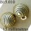 bouton 15 mm couleur doré avec incrustation noir accroche avec un anneau diamètre 15 millimètres