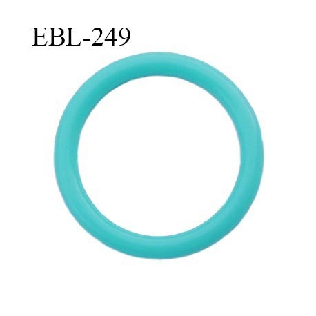 anneau de réglage 14 mm en pvc couleur vert lagon diamètre intérieur 14 mm diamètre extérieur 17.5 mm épaisseur 2 mm