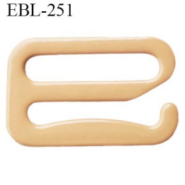 Crochet 19 mm de réglage de bretelle  soutien gorge en métal chair brillant largeur intérieur 19 mm largeur extérieur 25 mm