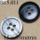 bouton 15 mm couleur gris mabré très brillant une face et noir brillant l'autre face 4 trous diamètre 15 millimètres