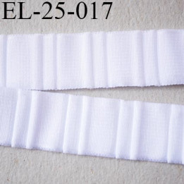 Elastique 25 mm bretelle et lingerie et autre très  belle qualité  40 % d'élasticité couleur blanc froncé largeur 25 mm