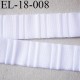Elastique 18 mm bretelle et lingerie et autre très belle qualité 40 % d'élasticité couleur blanc froncé largeur 18 mm