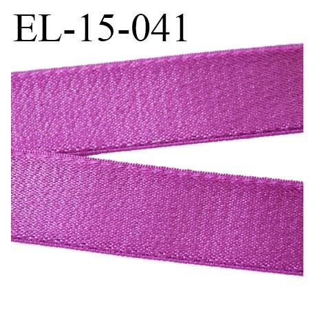 Elastique 15 mm bretelle et lingerie couleur pourpre brillant très beau élasticité 40 % largeur 15 mm prix au mètre