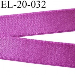 Elastique 20 mm bretelle et lingerie couleur pivoine brillant très beau élasticité 40 % largeur 20 mm prix au mètre