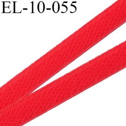 Elastique 10 mm bretelle lingerie couleur rouge vif  largeur 10 mm forte élasticité prix au mètre