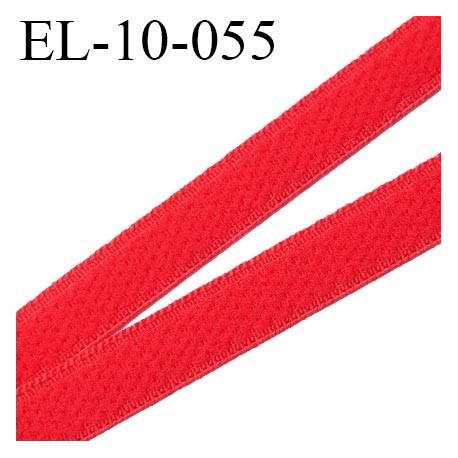 Elastique 10 mm bretelle lingerie couleur rouge vif largeur 10 mm forte élasticité prix au mètre