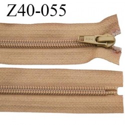 fermeture 40 cm ykk non séparable couleur marron clair largeur 3.2 cm largeur de la glissière nylon 6.5 mm