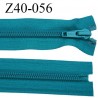 fermeture 40 cm ykk non séparable couleur vert bleu canard lumineux largeur 3.2 cm largeur de la glissière nylon 6.5 mm