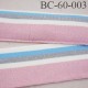 Bord-Côte 60 mm bord cote jersey maille synthétique couleur naturel bleu rose et gris pailleté largeur 60 mm longueur 125 cm