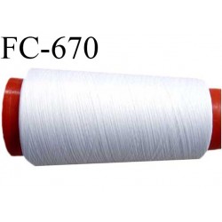 CONE de 5000 m de fil mousse polyamide fil n° 125 couleur blanc longueur de 5000 mètres bobiné en France