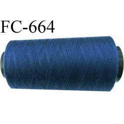 CONE de 2000 m fil polyester fil n° 120 couleur bleu longueur de 2000 mètres bobiné en France