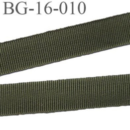 galon 16 mm gros grain  synthétique couleur vert kaki largeur 16 mm prix au mètre
