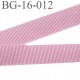 galon 16 mm gros grain synthétique couleur rose camélia largeur 16 mm prix au mètre