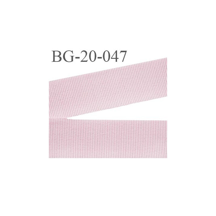 galon 20 mm gros grain  synthétique couleur rose clair largeur 20 mm prix au mètre