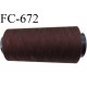 Cone de fil  1000 mètres mousse polyester fil n° 110 couleur marron longueur 1000 mètres bobiné en  France