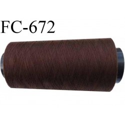 Cone de fil 1000 mètres mousse polyester fil n° 110 couleur marron longueur 1000 mètres bobiné en France