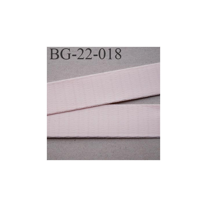 Devant bretelle 22 mm en polyamide attache bretelle rigide  pour les anneaux couleur candy ou rose pétale prix au mètre