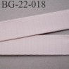 Devant bretelle 22 mm en polyamide attache bretelle rigide pour les anneaux couleur candy ou rose pétale prix au mètre