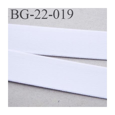 Devant bretelle 22 mm en polyamide attache bretelle rigide pour les anneaux couleur blanc prix au mètre