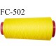 Cone de fil mousse polyamide fil n° 180 couleur jaune longueur du cone 5000 mètres bobiné en France