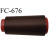 Cone 1000 m de fil mousse polyester fil n°110 couleur marron foncé longueur 1000 mètres bobiné en France