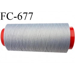 Cone 1000 m de fil mousse  polyester fil n°160 couleur gris   longueur  1000 mètres bobiné en France