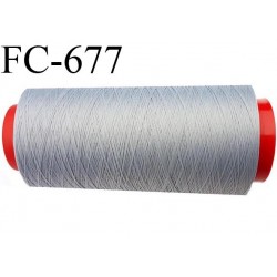 Cone 2000 m de fil mousse polyester fil n°160 couleur gris longueur 2000 mètres bobiné en France