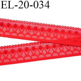 Elastique 20 mm picot style dentelle lingerie couleur rouge largeur 20 mm 80% polyamide 20% elastane prix au mètre