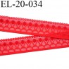Elastique 20 mm picot style dentelle lingerie couleur rouge largeur 20 mm 80% polyamide 20% elastane prix au mètre
