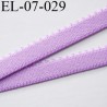 élastique 7 mm bretelle et lingerie couleur lilas mauve largeur 7 mm haut de gamme prix au mètre