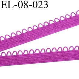 élastique 8 mm picot lingerie couleur Pivoine largeur 8 mm haut de gamme prix au mètre