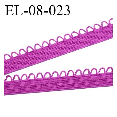 élastique 8 mm picot lingerie couleur Pivoine largeur 8 mm haut de gamme prix au mètre