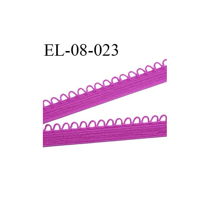 élastique 8 mm picot lingerie couleur Pivoine largeur 8 mm haut de gamme prix au mètre