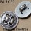 bouton 15 mm en métal mat accroche avec un anneau diamètre 15 millimètres